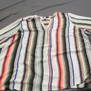 Avenue Vibrant Striped Top